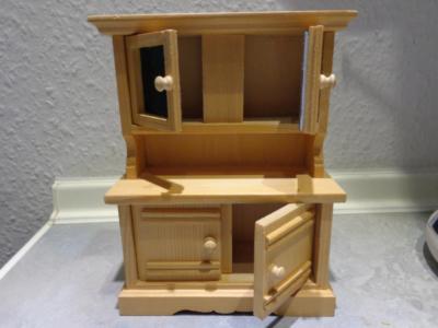 Puppen HOLZ KÜCHENSCHRANK von D.Kuhn, neu, unbespielt, unbeschädigt TOP!