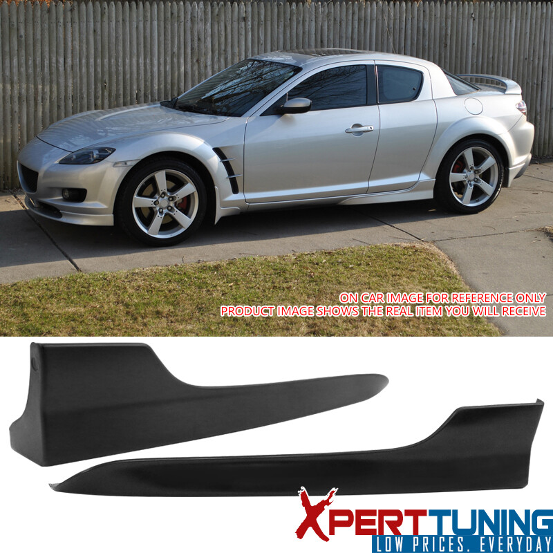 2004-2010 Mazda RX8 RX-8 OE Style Side Skirts Unpainted 2Pcs Lip