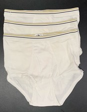  3 36" Vintage STAFFORD Made In USA All Cotton Mens White Briefs Underwear NWOP