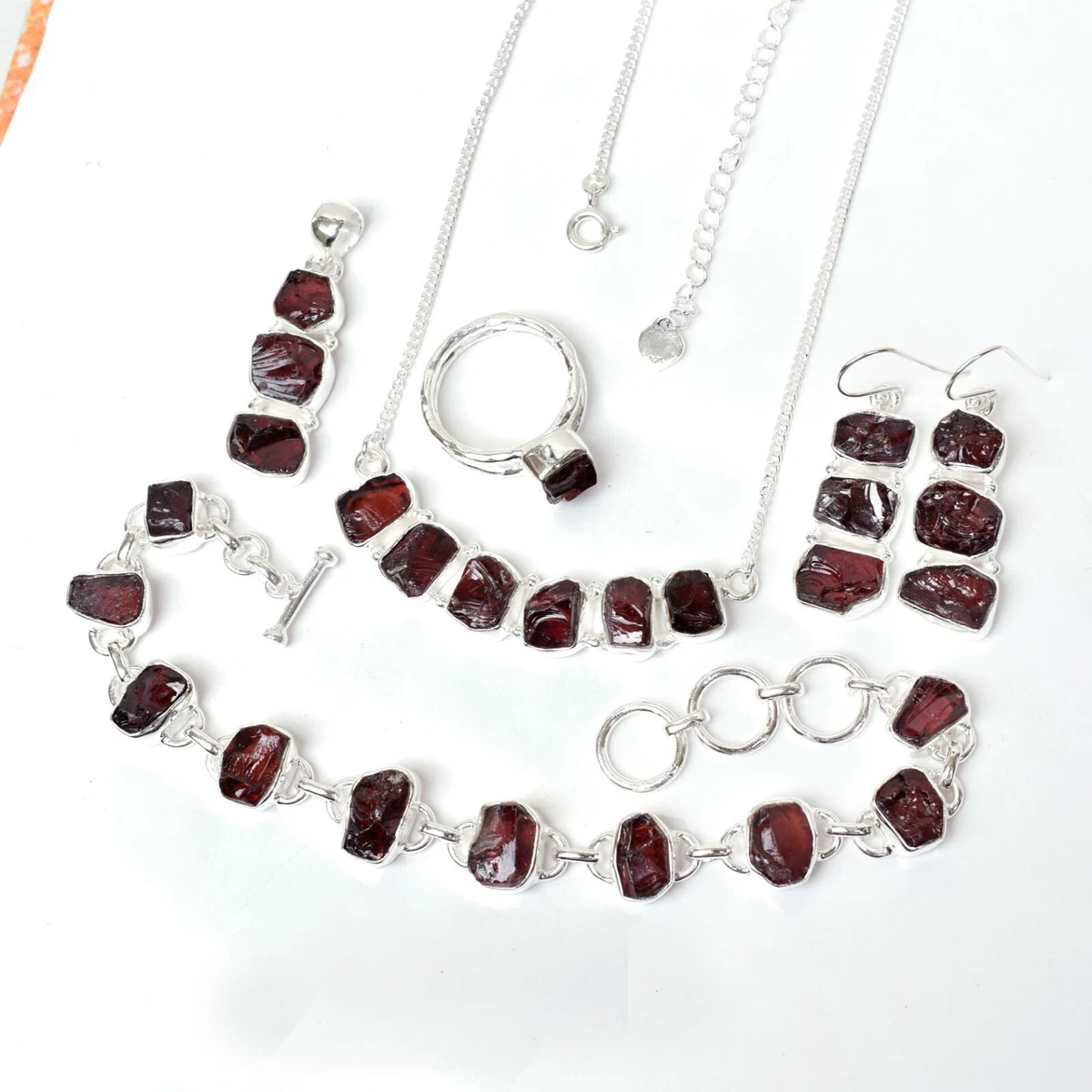 Raw shop garnet jewelry