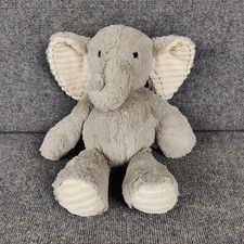 Lambs  Ivy Elephant Plush Lovey Ribbed Sensory Textured Stuffed Snuggle Toy