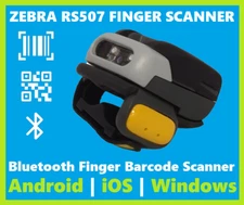 ✅Zebra RS507-IM20000ST06 Bluetooth Finger Barcode Scanner 2D/1D/QR Code!🔥⭐