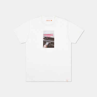 BNWT Revolution of 1995 - Going Places - Men's Off White Organic Cotton T-Shirt