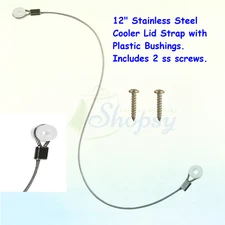 Igloo 12" Heavy Duty Stainless Steel Replacement Lid Strap Cable Coleman Cooler