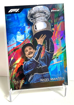 Topps Nigel Mansell Blue Parallel Card Limited to 200 Finest Formula 1 2024