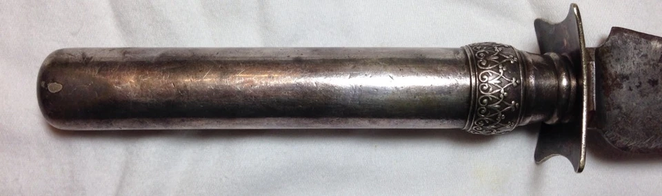 CUCHILLO ANTIGUO * MANGO DE PLATA GORHAM * HOJA - JOSEPH ROGERS & SONS * VIUDA Foto 3 de 4