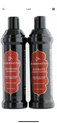 Marrakesh Original Shampoo + Conditioner Set, Hemp/Argan Oils Unisex, 12oz