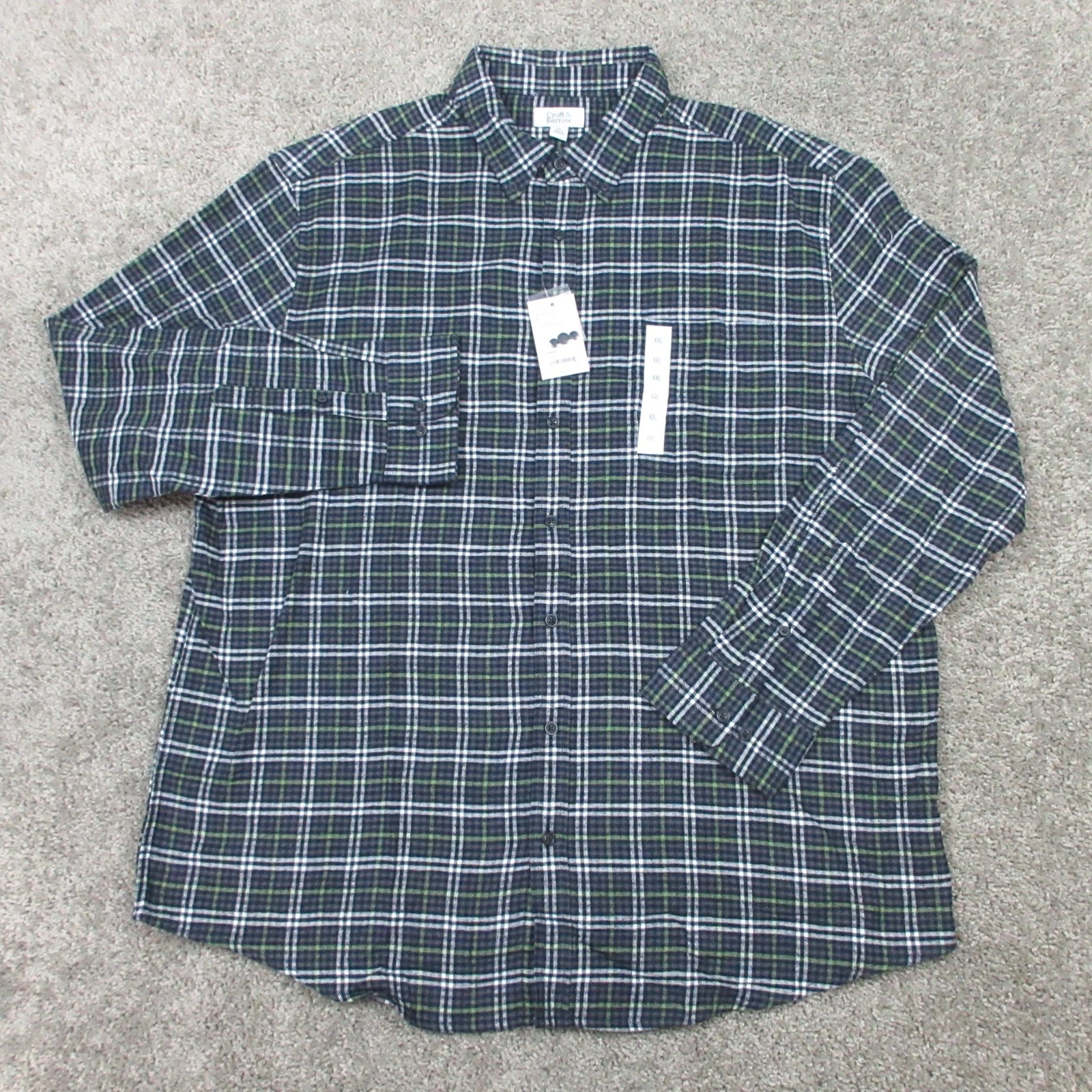 Croft & Barrow Shirt Mens XXL 2XL Gray Extra-Soft Flannel Twill Plaid Outdoors
Opens in a new window