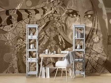 3D Graffiti Girl Wallpaper Wall Mural Removable Self-adhesive 199