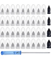 40PCS Car SUV Flat Tire Quick Fix Repair Rubber Screw Nails+Screwdriver Tool Set