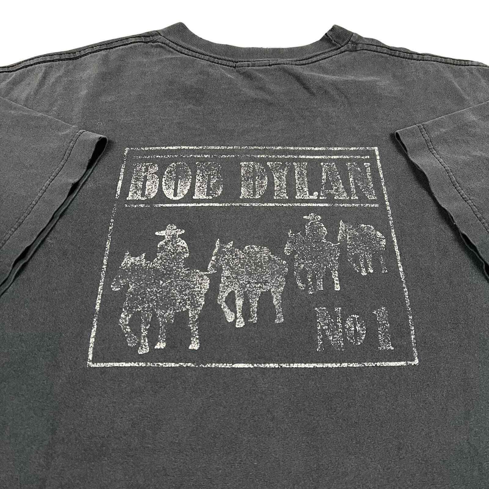 Vintage Bob Dylan faded black no 1 horse band mus… - image 1