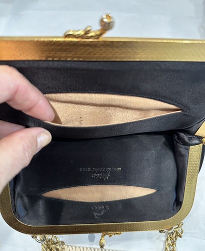 KORET Gorgeous 40s Vintage Black Kid Suede Formal Hand Bag Purse A++23 - Picture 10 of 12