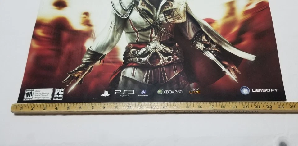 Assassin's Creed II Poster Video Hard 24 X 24 Gamestop Ubisoft Original Release - Image 2 of 4