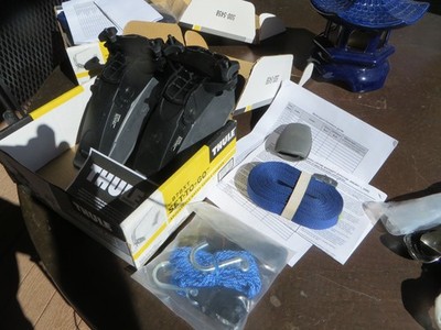 2 Sets/Boxes  x Thule No. 878XT Set-To-Go Adjustable Kayak Saddle Carrier