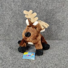 Ganz Webkinz Reindeer Plush HM137 Stuffed Animal 9" Holiday Deer Used Paper CODE
