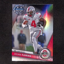 Julian Fleming 2023 Bowman University Chrome Refractor #109 Ohio State Buckeyes