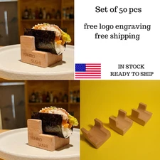 Sushi Taco Holder Multipurpose Compact Serving Dish Taco Display Stand ( 50pcs)