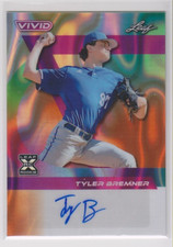 2024 Leaf Vivid TYLER BREMNER 1st Round Draft Pick Orange Lava AUTO 1/3