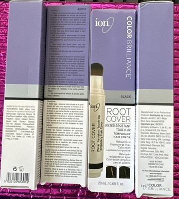 (4) Ion Color Brilliance Temporary Root Cover Touch up Hair Color Black 405157