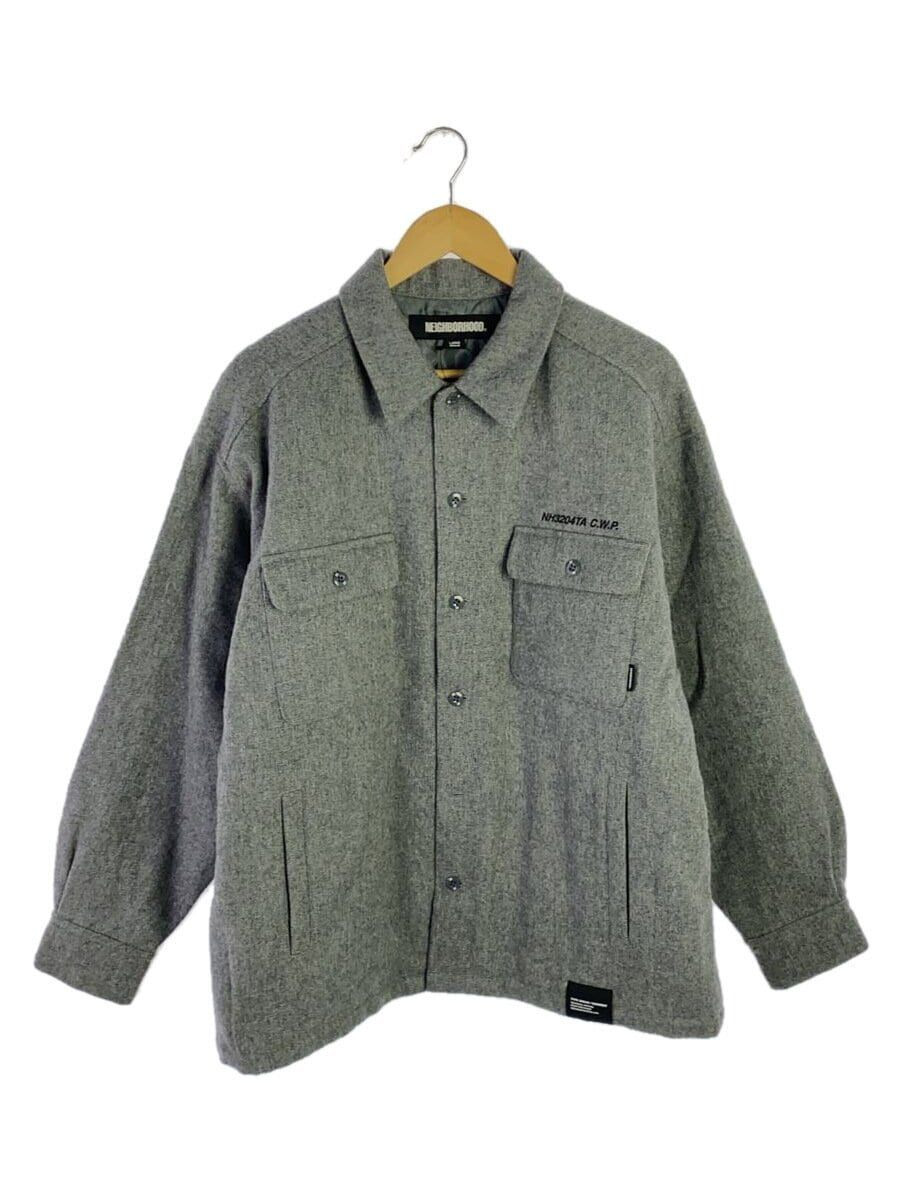 【美品】NEIGHBORHOOD CPO WOOL SHIRT JACKET NEIGHBORHOOD OTHER CPO SHIRT JACKET L WOOL Gray 242TSNH