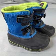 Wonder Nation Toddler Boys Snow Boots Size 9 Blue Green 3M Insulated Winter