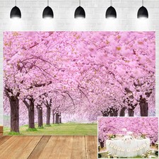 Cherry Blossom Flowers Backdrop for Photography 9x6ft Spring Scenery Cherry B...