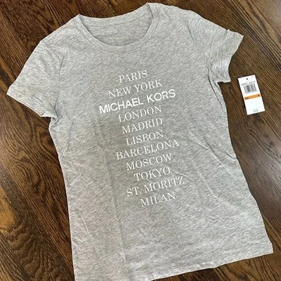 Michael kors beaches tee in grey SIZE S