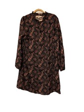 Loft NWT Printed Long Sleeve Shift Dress Size L