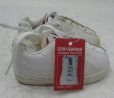 K SWISS WHITE LEATHER LACE UP TODDLER SNEAKER size 4 C