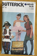 Butterick 4010 Costumes, Ballerina, Pirate - Size C - Boy / Girl S,M.L - Uncut
