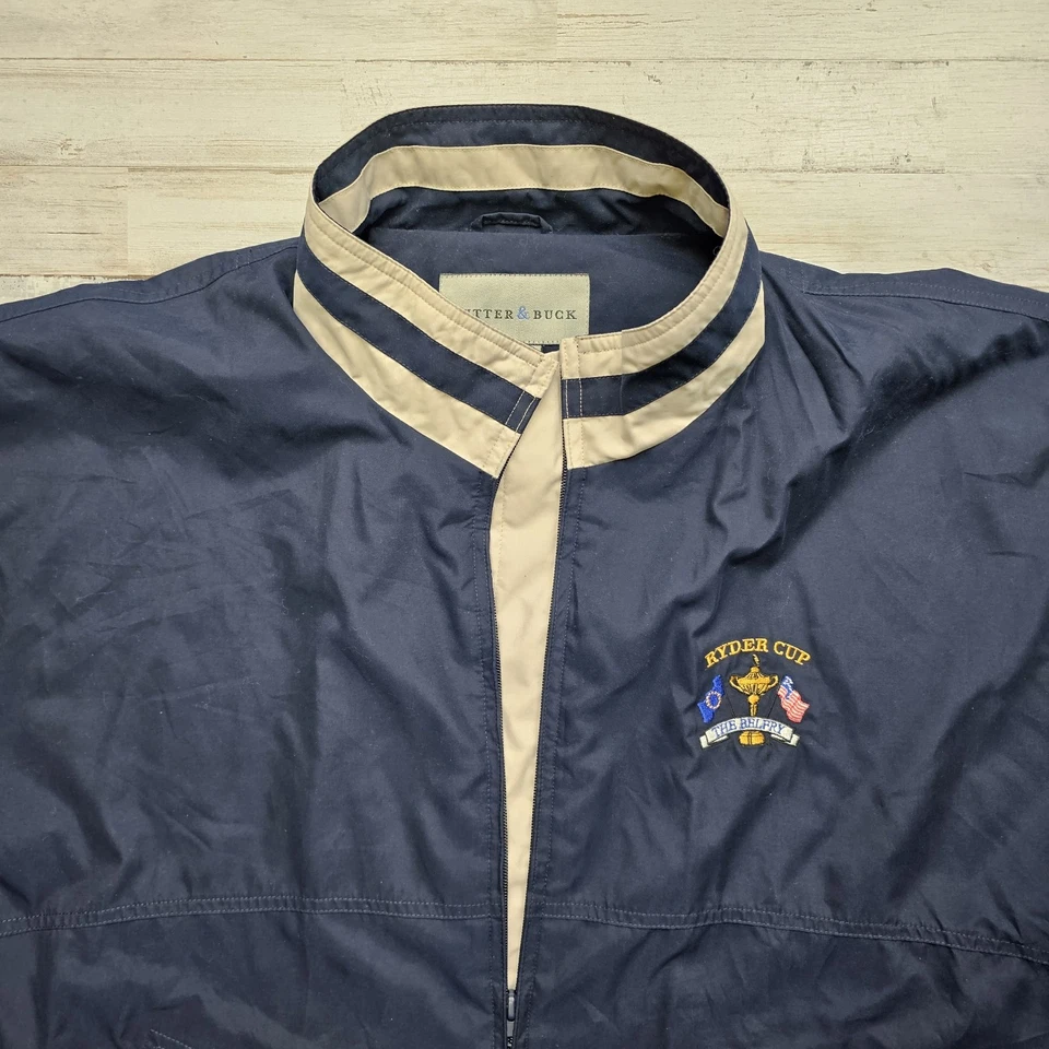 VTG Ryder Cup The Belfry 2002 Jacket Mens XXL Golf Windbreaker Blue Jacket Y2K - Image 2 of 4