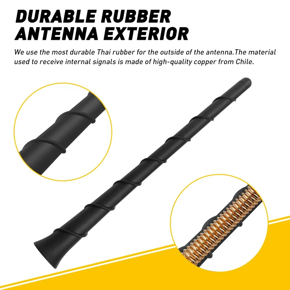 Antena flexible en espiral de 8" para Ford F-150 F-250 F-350 Super Duty Raptor - negra Foto 4 de 4