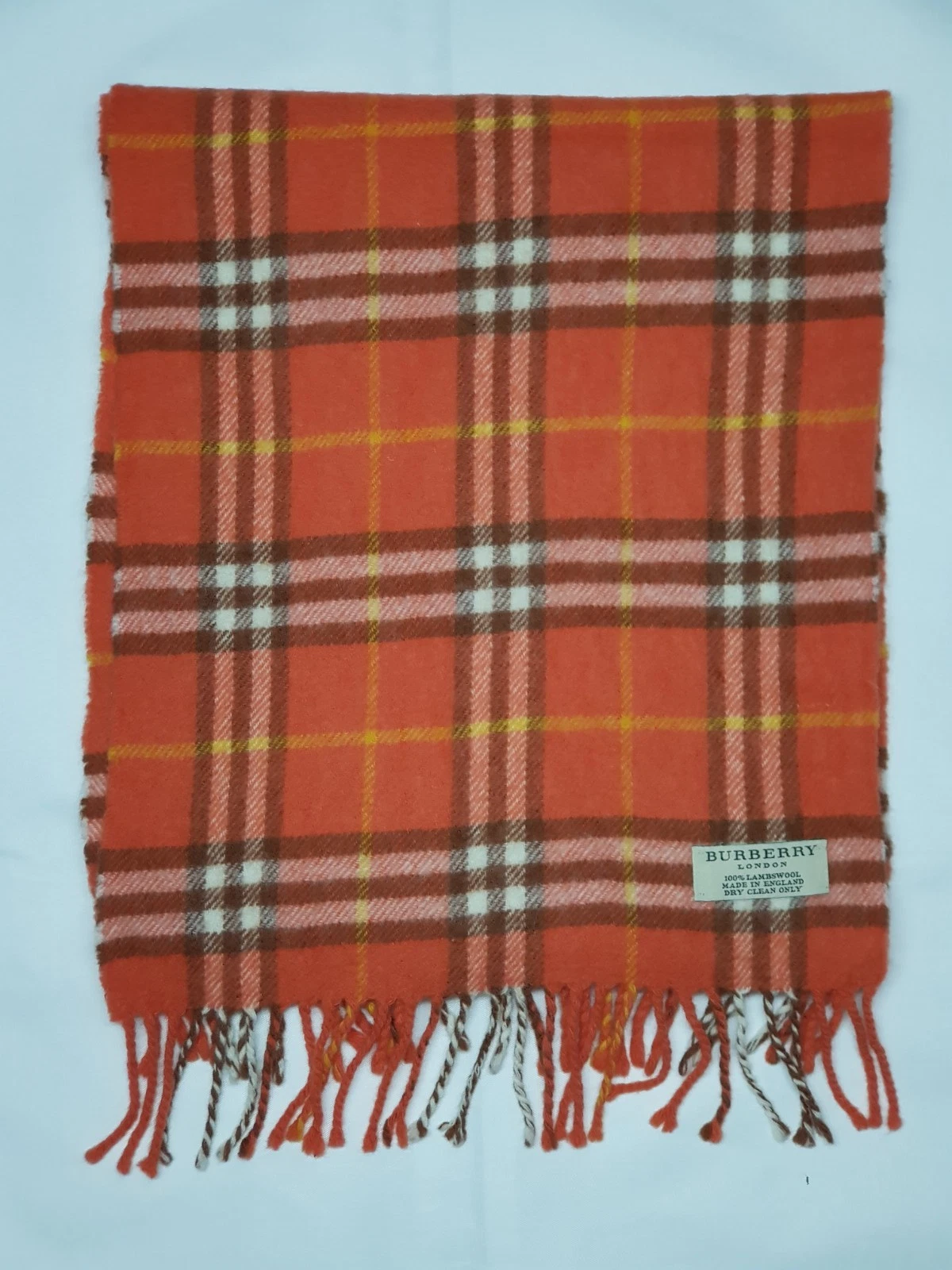 Burberry orange wool scarf