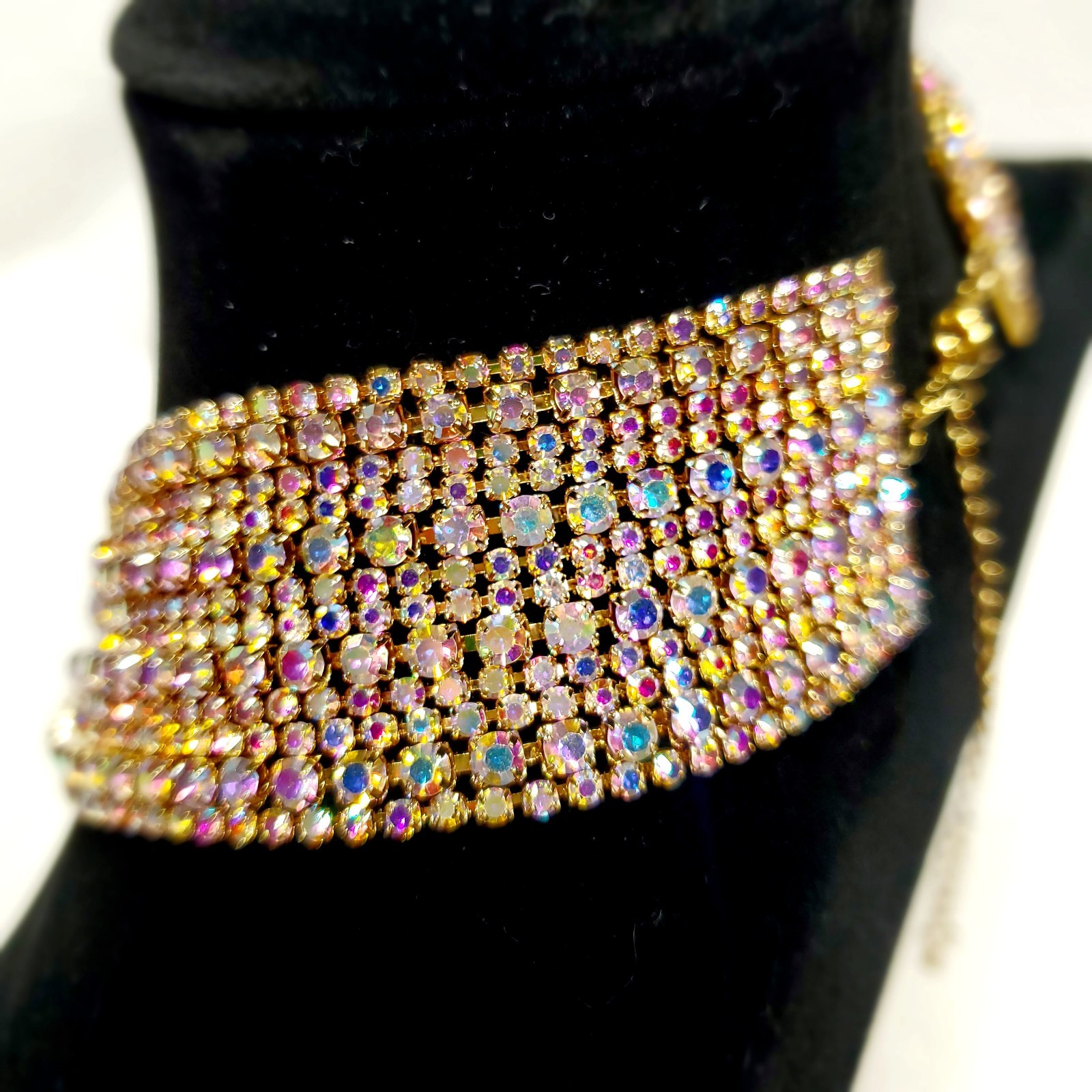 Multilayer Rhinestone Statement Necklace Luxury S… - image 12