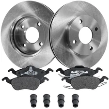 Front Brake Disc Rotors and Pads Kit For Ford Focus 2000 2001 2002 2003 2004
