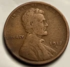 1917-D Lincoln Wheat Cent — VG — Denver Mint — WWI Era — BN378