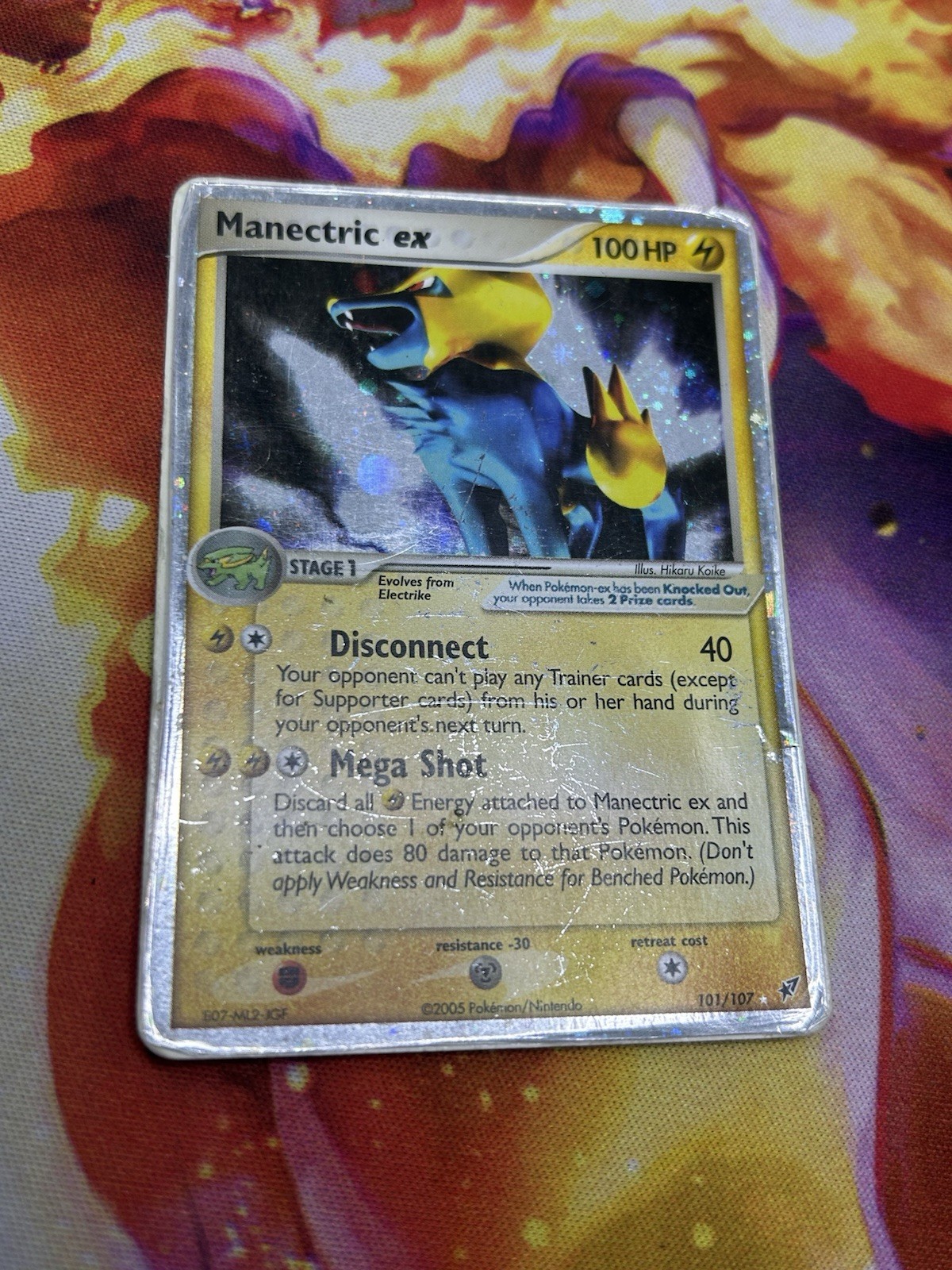 Manectric ex 101/107 EX Deoxys 2005 Ultra Rare Holo Pokemon Card DMG