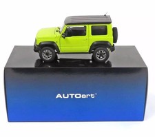 AutoArt 1/18 Suzuki Jimny Sierra JB74 Yellow Black Roof Diecast Model Used