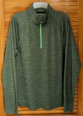 Unisex M Layer 8 Quick Dry Gray Compression Stretch Top 1/4 Zip Long Sleeve