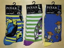 Toy Story / Pixar Novelty Mens Socks NEW Size 9-13 Woody, Buzz, or Alien
