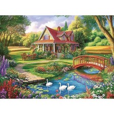 300 Piece Jigsaw Puzzle for Adults, Spring Floral Countryside Jigsaw Puzzle, ...