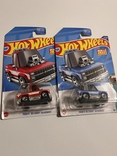 Hot Wheels Toon'd 83 Chevy Silverado Red And Blue Soft Corners Blister
