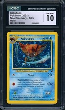 CGC 10 GEM MINT Kabutops Neo Discovery 6/75 Holo Pokemon Card