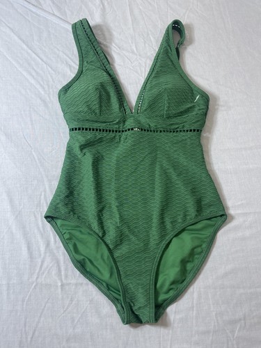 Sea Level Australia Swim Honeycomb Plunge One-Piece Swimsuit Women's size 4