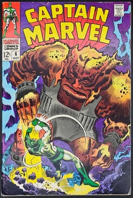 Captain Marvel #6 1968 6.0 FN Captain Marvel vs. Solam (cover/1st appearance)!
