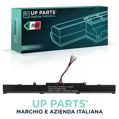 UP PARTS Batteria per pc Asus A41N1501 notebook computer portatile 15V 3200mAh ricambio
