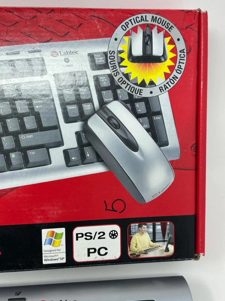 2004 Labtec XP Media Wireless Desktop Edge Keyboard Optical Mouse Kit - Image 3 of 4