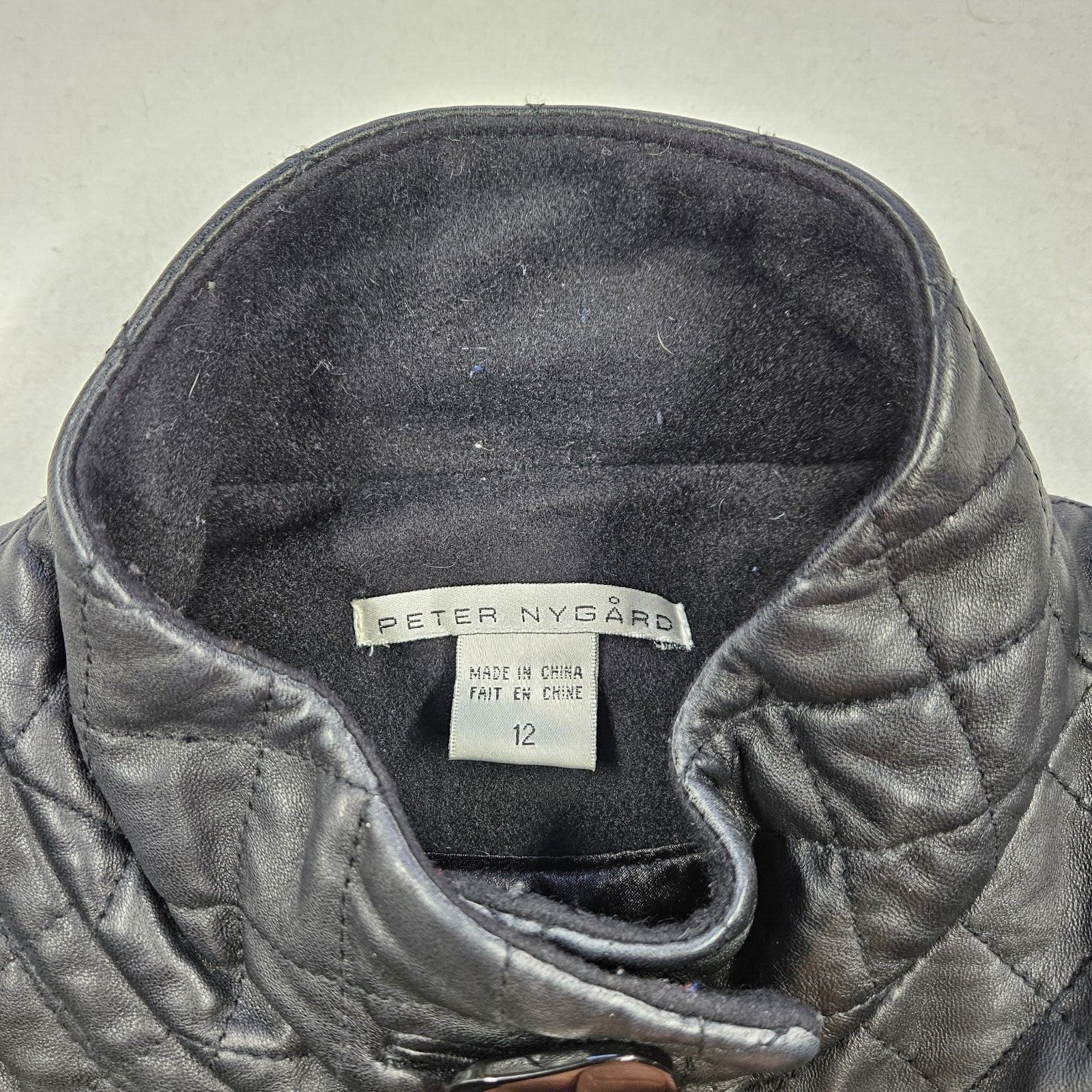 Peter Nygard Jacket Women's Size 12 Crop Genuine … - image 4