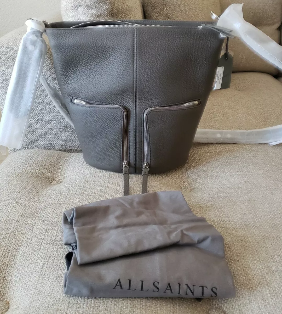 AllSaints FETCH Mink Grey Backpack Bag NWT | eBay