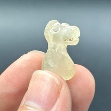 Beautiful Ancient Roman Small Crystal Unique Lion Face Amulet